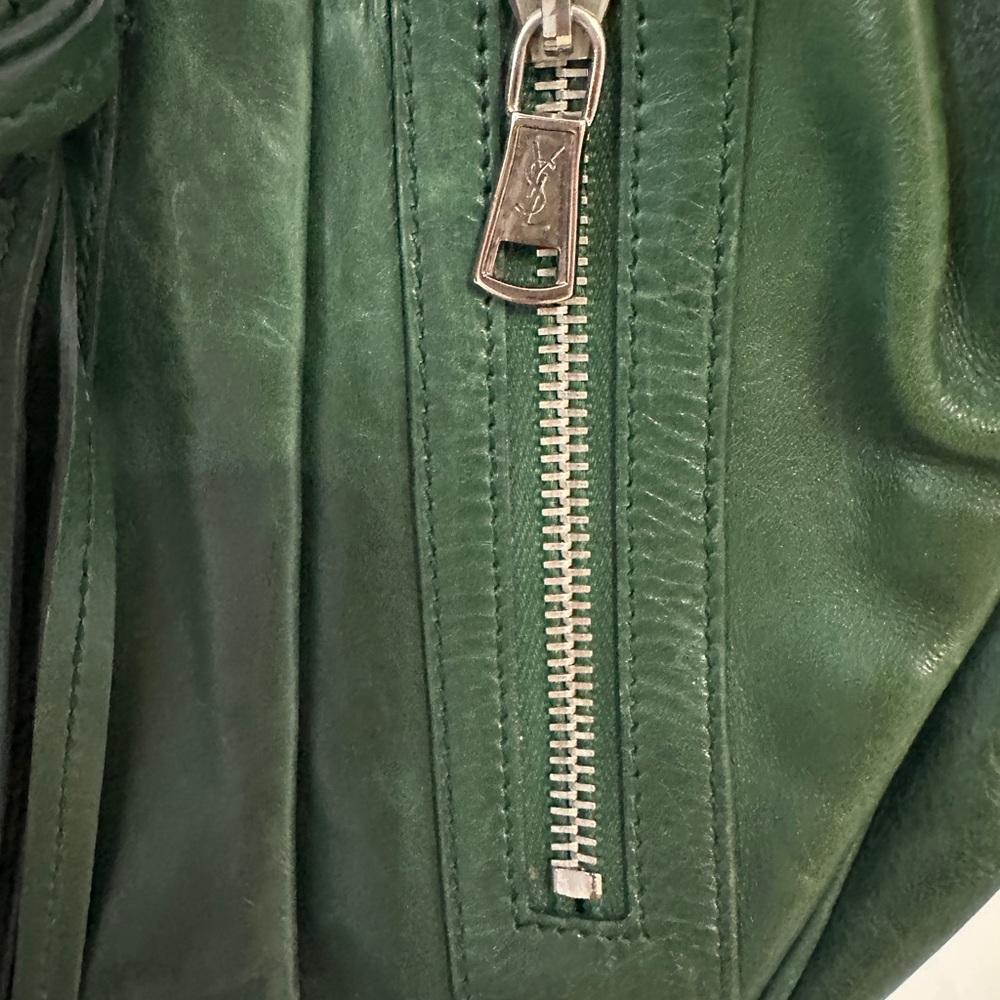 Green YSL Leather bag - Women's Shoulder Purse - Picture 3 of 4